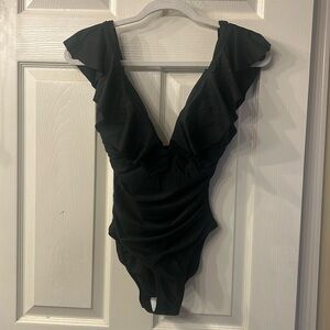 JCrew black one piece swimsuit NWT